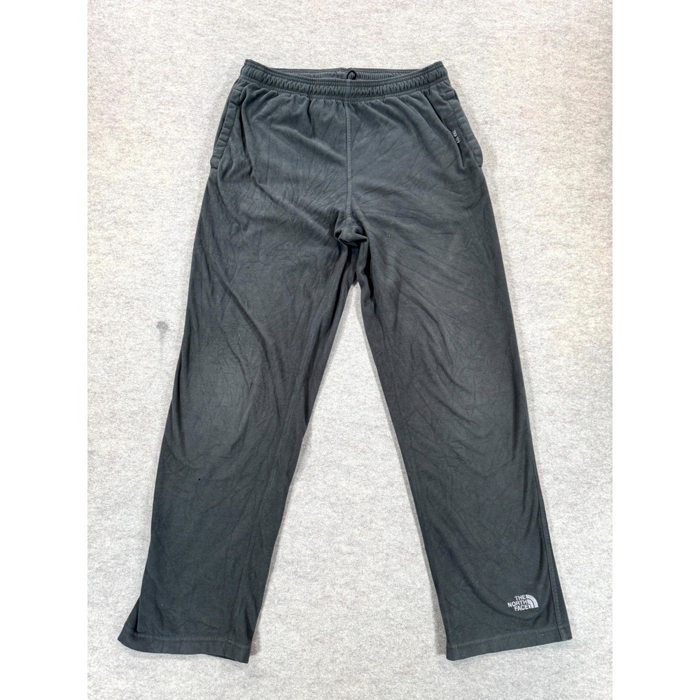 The North Face TKA 100 Fleece Sweatpants Mens Medium Charcoal Gray Straight Leg